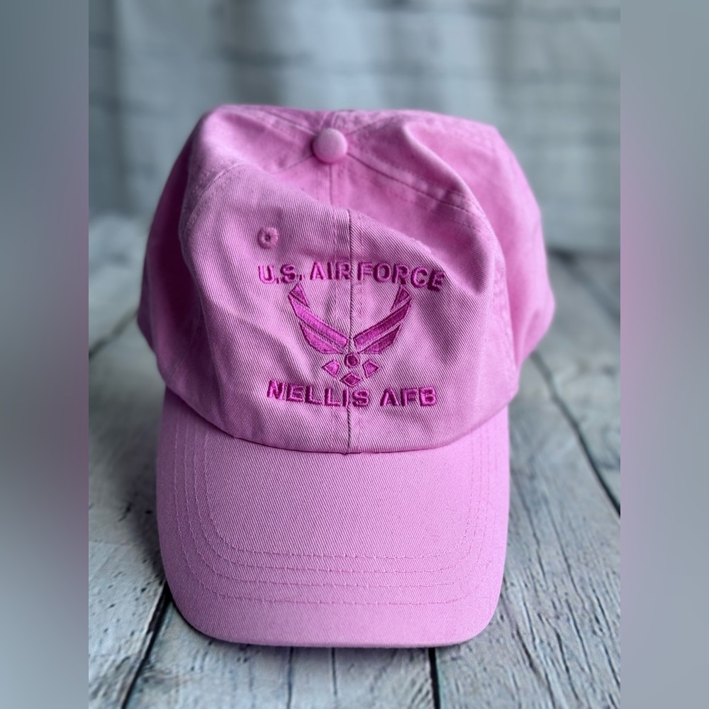 USAF Nellis AFB Embroidered Adjustable Pink Cap Hat United States Air Force 💗